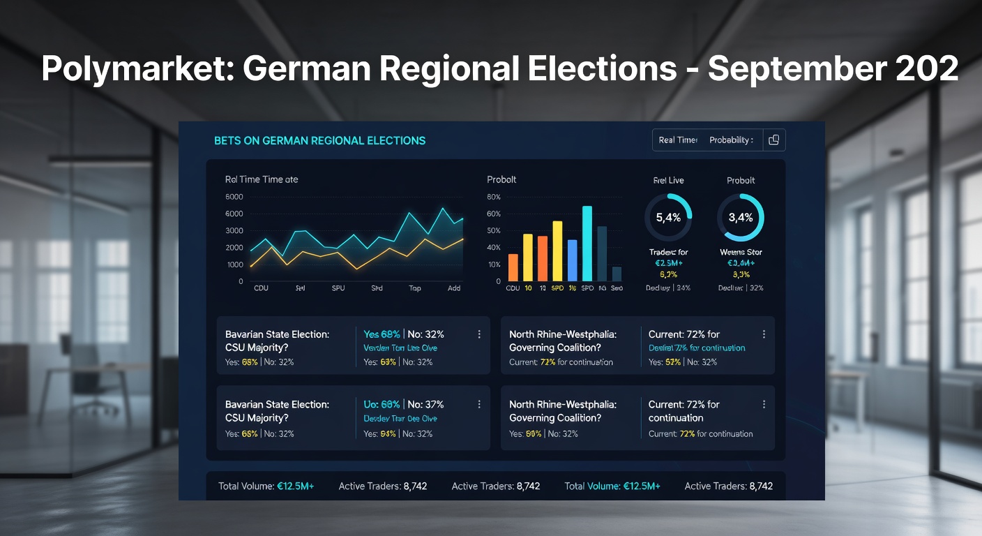 Screenshot von GGL-Warnung vor illegalen Wettenplattformen wie Polymarket, mit Fokus auf Blockchain und Wahlenmärkte
